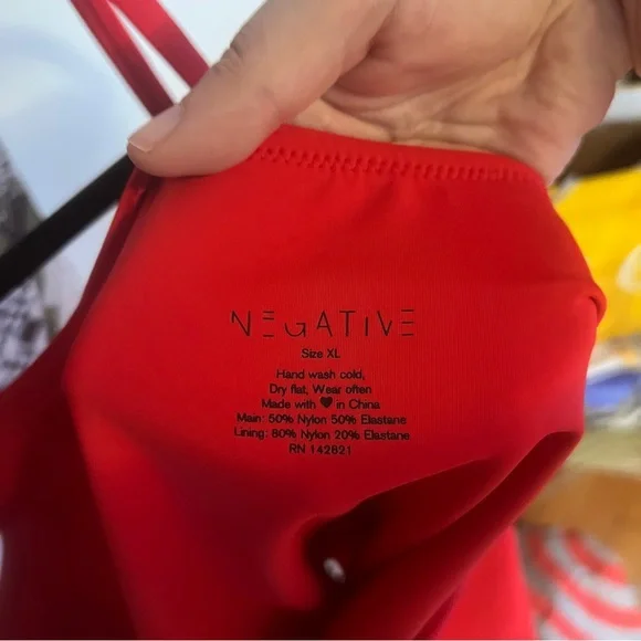 NWOT Red Square Neck One Piece Negative Underwear - Picture 4 of 6